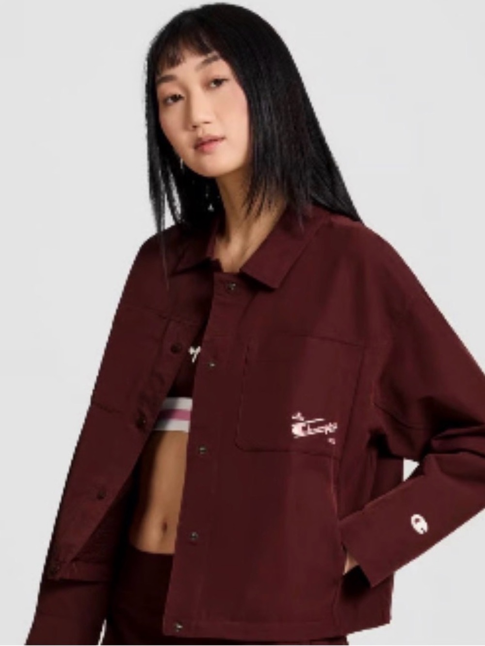 Champion Women's Maroon Jean Jacket